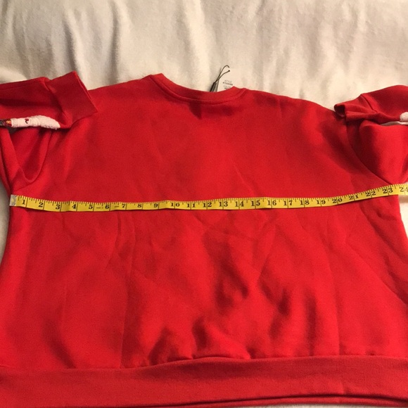 Why Dress Embroidered Happy Santa Face Sweatshirt Women’s Large NWT - Picture 3 of 4